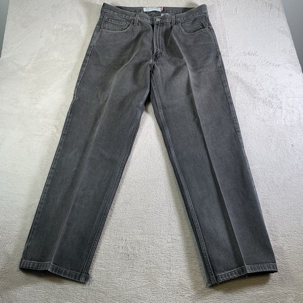 Vintage Levis 550 Jeans Mens 36x32 Gray Medium Wash Relaxed Tapered Y2K Denim - Picture 3 of 16